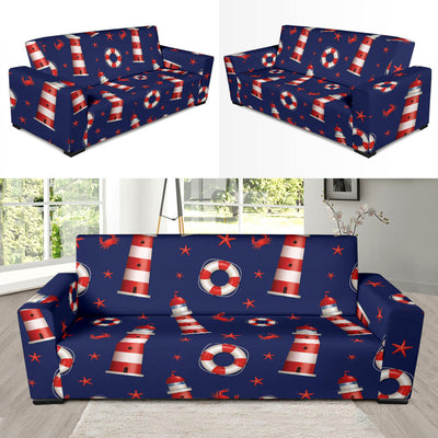 Nautical Pattern Print Design A03 Sofa Slipcover