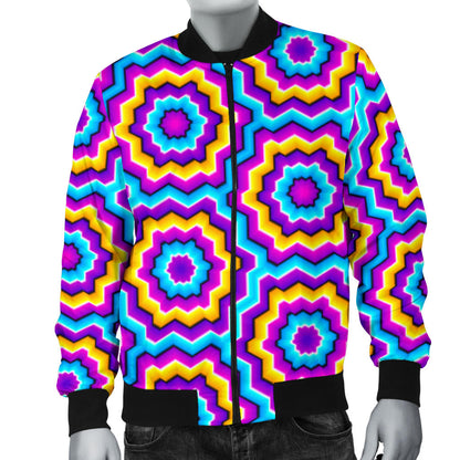Optical illusion Techno Movement Men Bomber Jacket