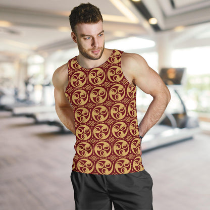 Yin Yang Style Pattern Design Print Men Tank Top