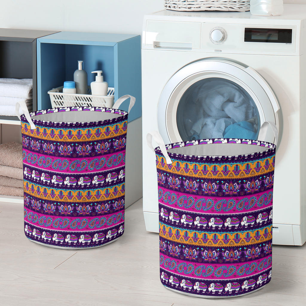 Boho Indian Style Pattern Laundry Basket