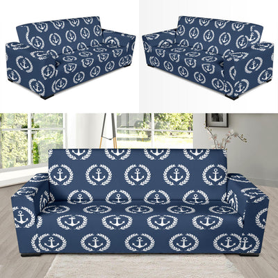 Anchor Pattern Print Design 04 Sofa Slipcover