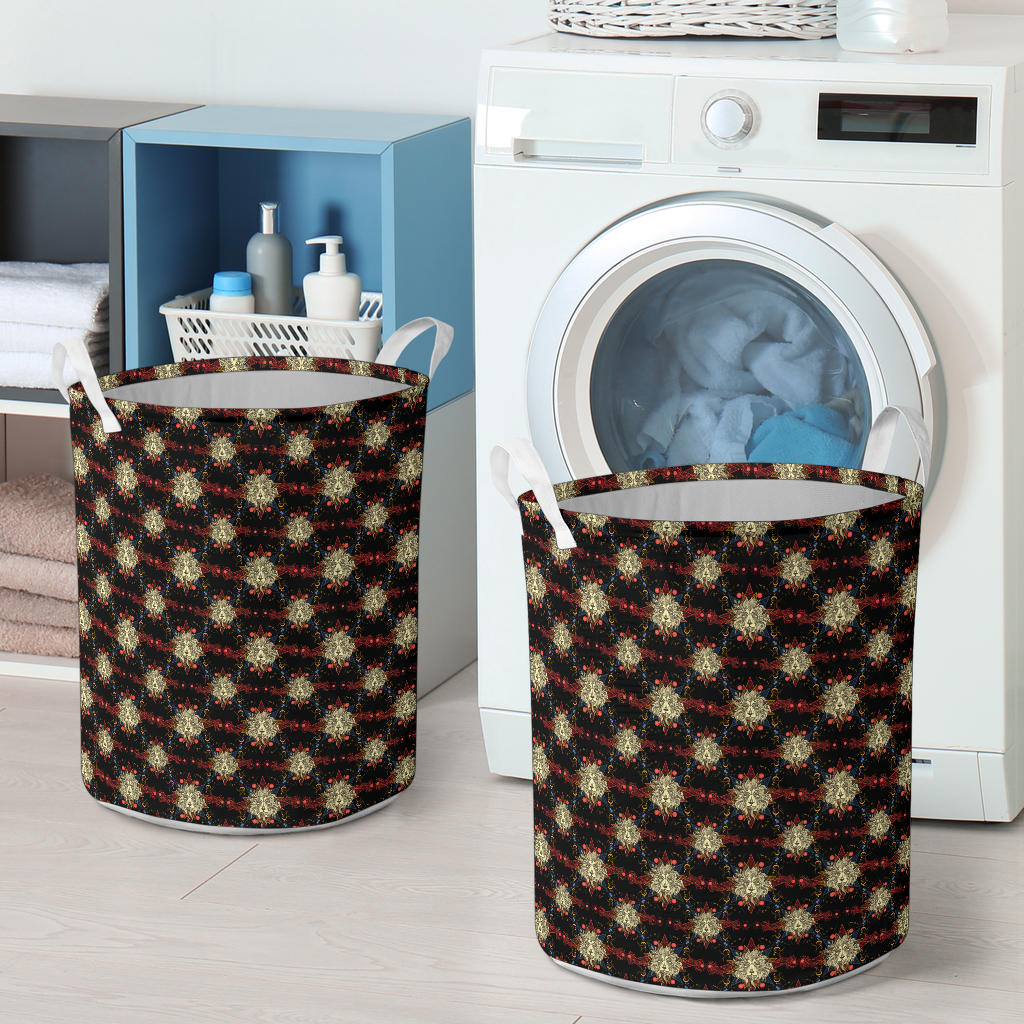 Zodiac Leo Pattern Design Print Laundry Basket