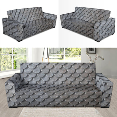 Armor Scales Pattern Print Design 03 Sofa Slipcover