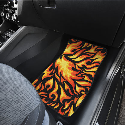 Flame Fire Design Pattern Car Floor Mats Front Back