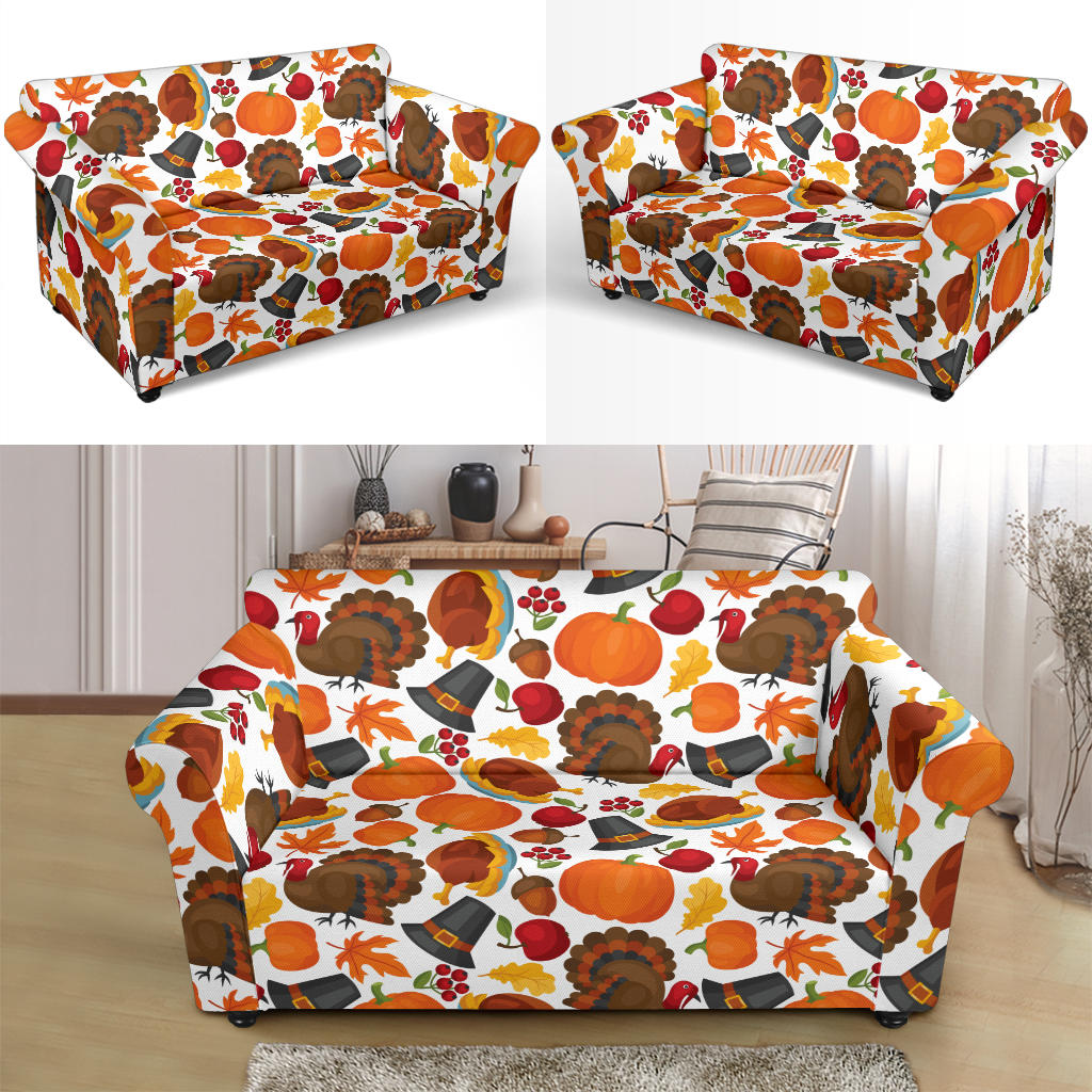 Thanksgiving Print Design LKS304 Loveseat Couch Slipcover