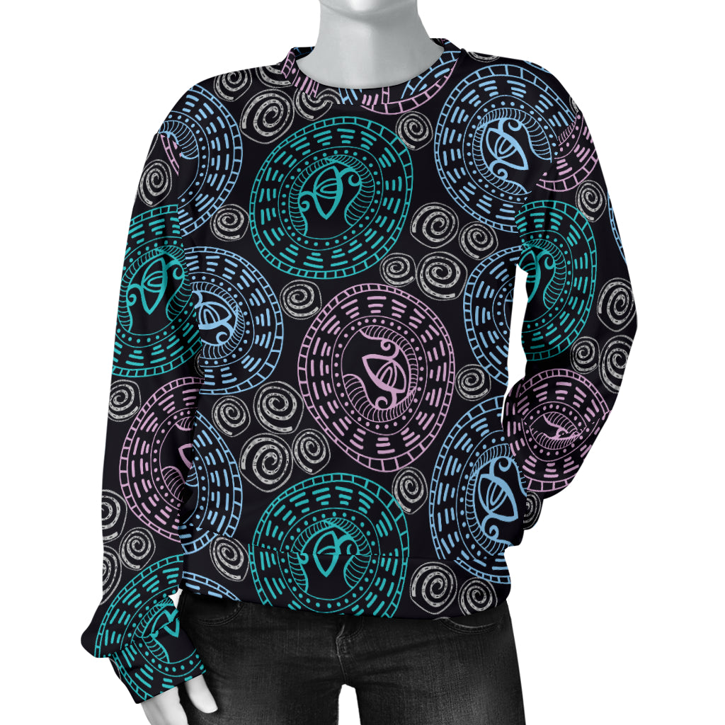 Eye of Horus Ethnic Pattern Women Long Sleeve Sweatshirt