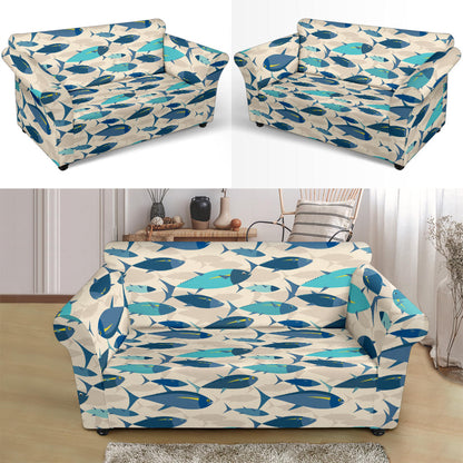 Tuna Fish Print Design LKS302 Loveseat Couch Slipcover