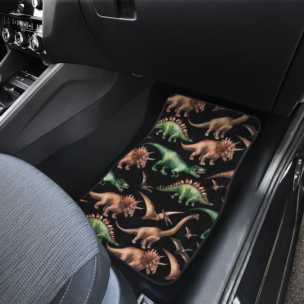 Dinosaur Print Pattern Car Floor Mats Front Back