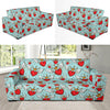 Angel Wings Heart Pattern Print Design 02 Sofa Slipcover