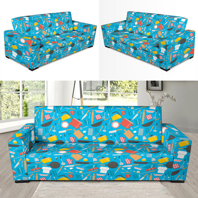 Cooking Kitchen Tools Pattern Print Design 03 Sofa Slipcover