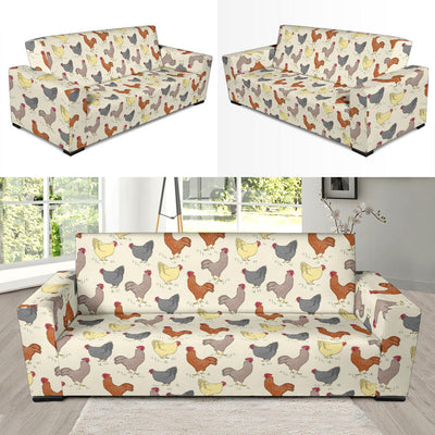 Chicken Pattern Print Design 05 Sofa Slipcover