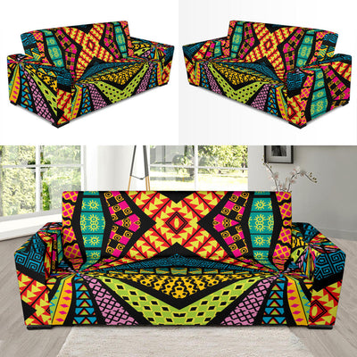 Kaleidoscope Pattern Print Design 05 Sofa Slipcover