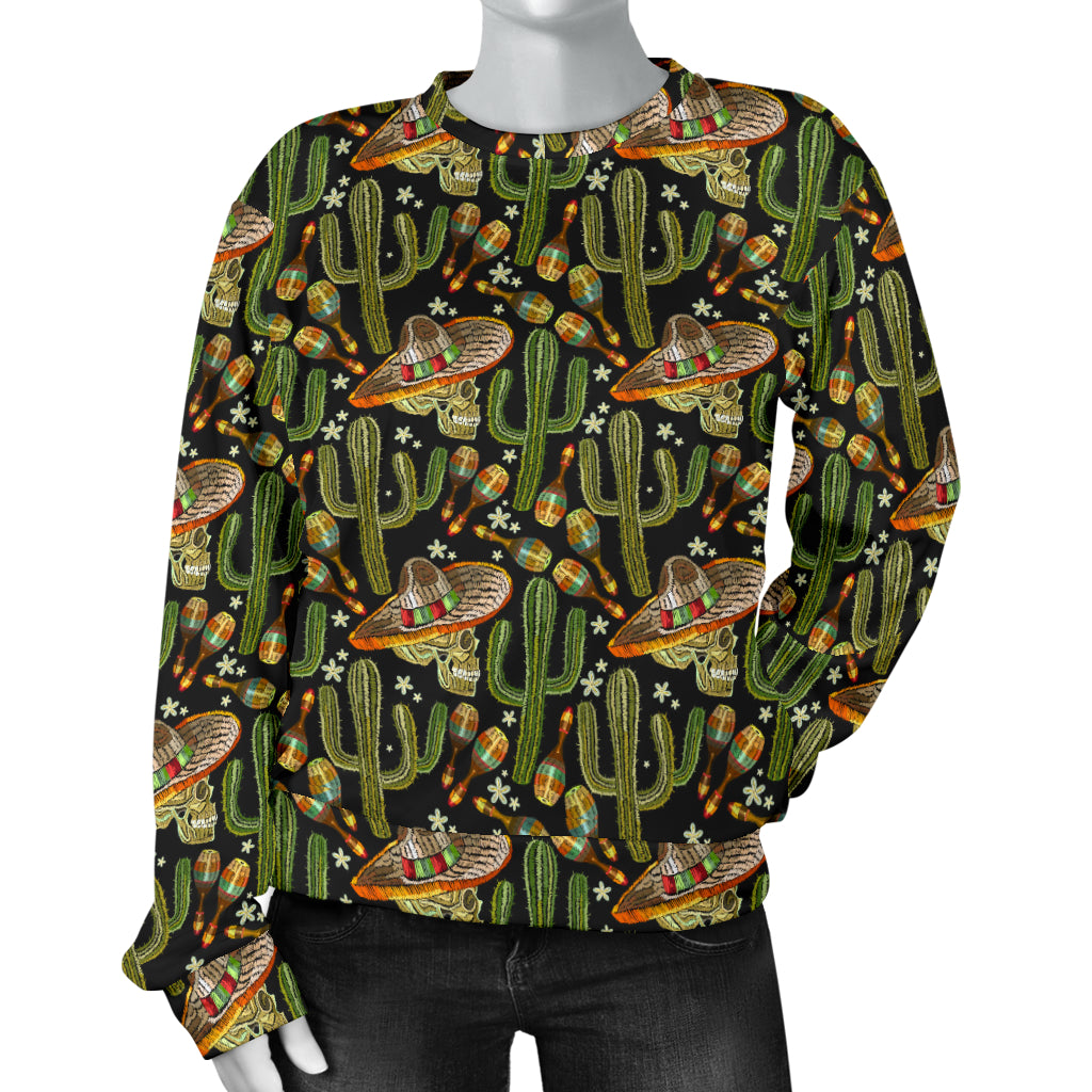 Western Style Print Women Long Sleeve Sweatshirt
