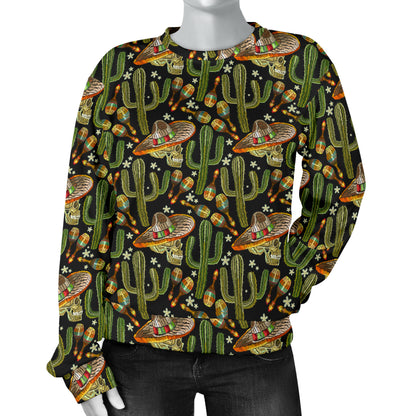 Western Style Print Women Long Sleeve Sweatshirt
