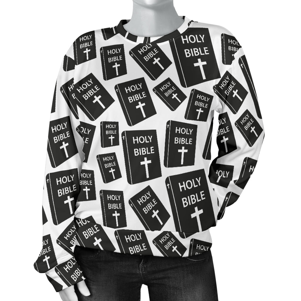 Christian Holy Bible Book Pattern Women Long Sleeve Sweatshirt