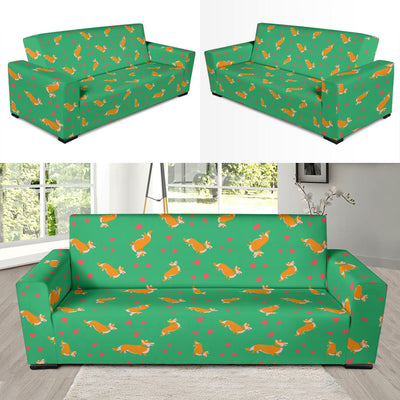 Cardigan Welsh Corgis Pattern Print Design 03 Sofa Slipcover