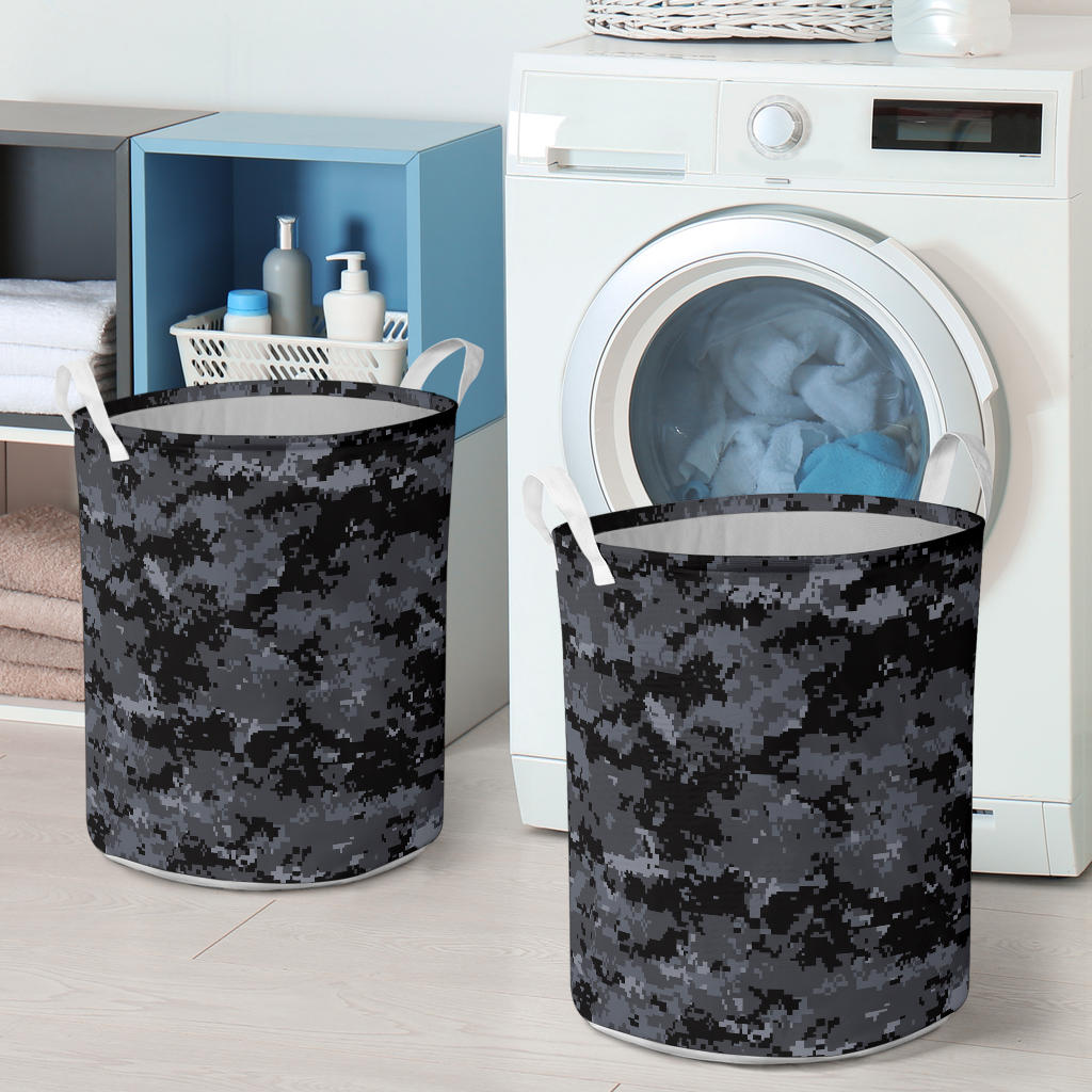 ACU Digital Black Camouflage Laundry Basket