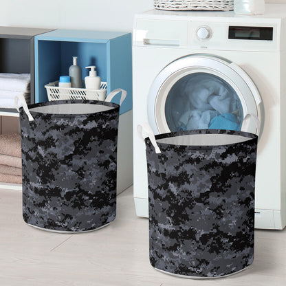 ACU Digital Black Camouflage Laundry Basket