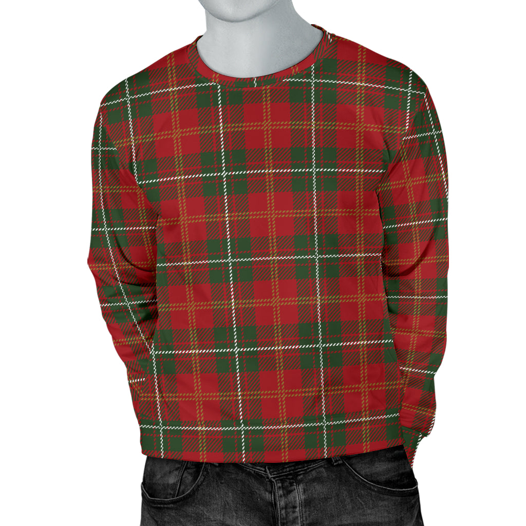Holiday Tartan Plaid Pattern Men Long Sleeve Sweatshirt