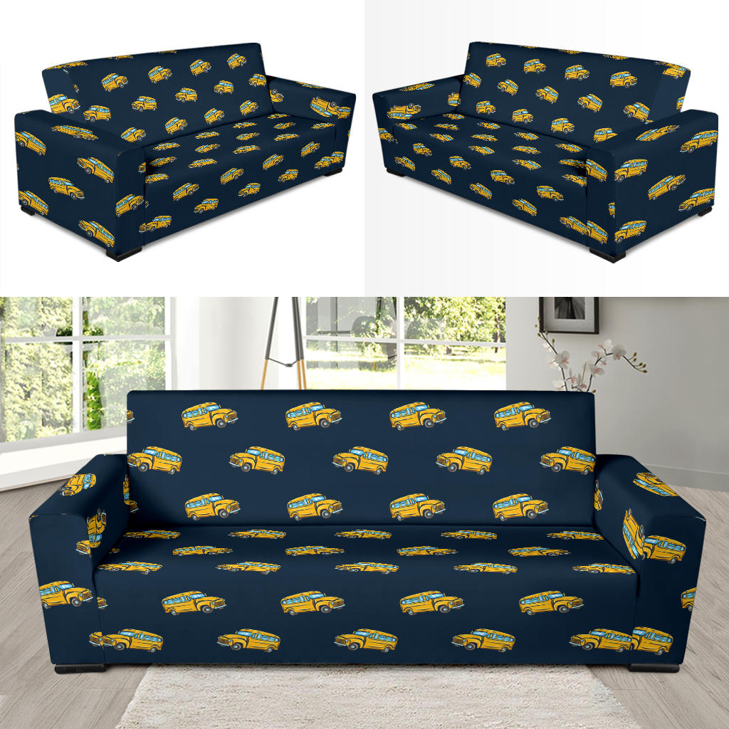 School Bus Print Design LKS304 Sofa Slipcover