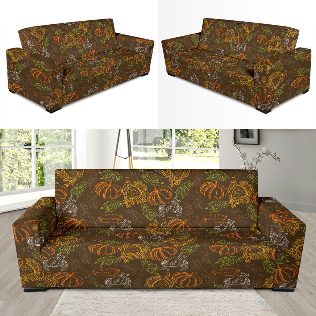 Thanksgiving Print Design LKS301 Sofa Slipcover