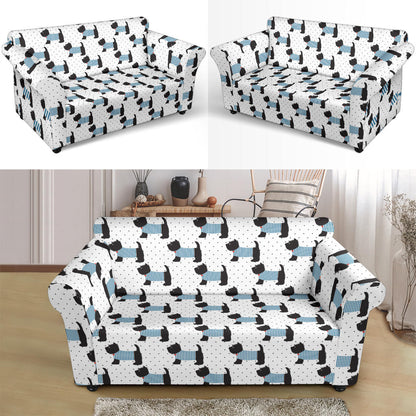 Scottish Terriers Print Design LKS3012 Loveseat Couch Slipcover