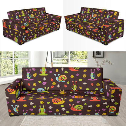 Snail Pattern Print Design 01 Sofa Slipcover