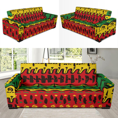 Rasta Pattern Print Design A01 Sofa Slipcover