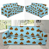 Poop Emoji Pattern Print Design A03 Sofa Slipcover