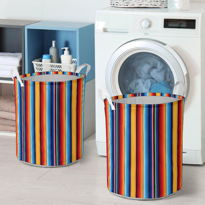 Mexican Blanket Stripe Print Pattern Laundry Basket