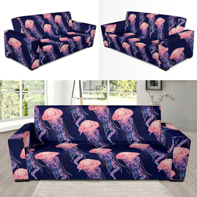 Jellyfish Pattern Print Design 03 Sofa Slipcover