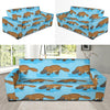 Platypus Pattern Print Design A02 Sofa Slipcover