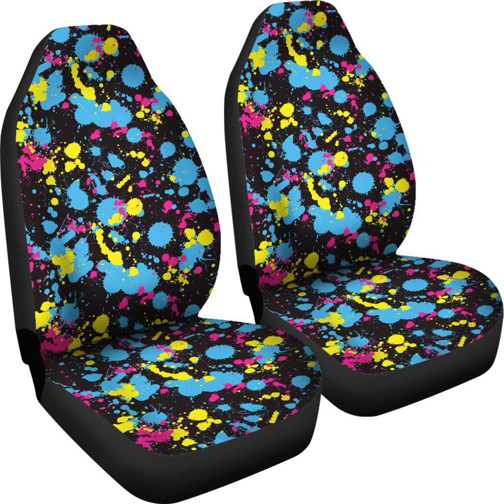 Splatter Colorful Print Design LKS301 Car Seat Covers