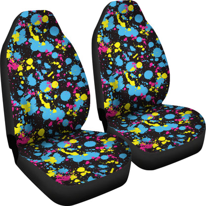 Splatter Colorful Print Design LKS301 Car Seat Covers