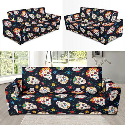 Sugar Skull Print Design LKS305 Sofa Slipcover