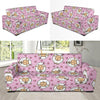 Sheep Cute Pattern Print Design 01 Sofa Slipcover