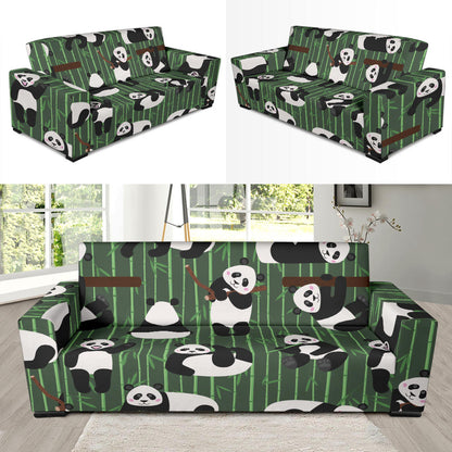 Panda Pattern Print Design A04 Sofa Slipcover