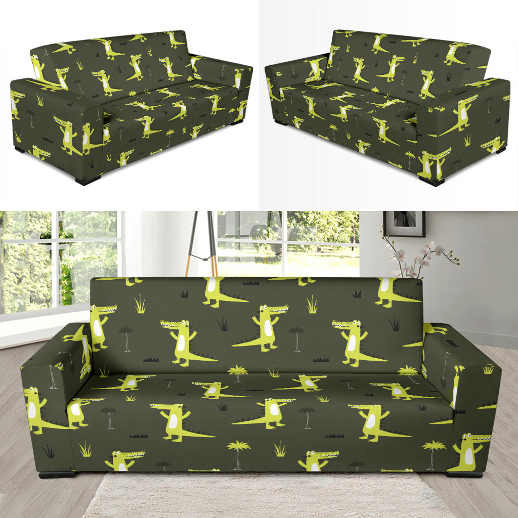 Alligator Pattern Print Design 05 Sofa Slipcover