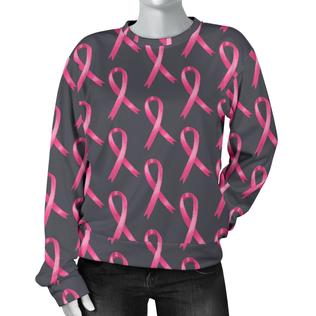 Breast Cancer Awareness Pattern Women Long Sleeve Sweatshirt