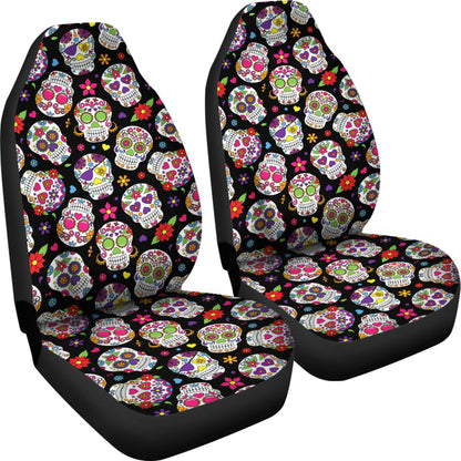 Sugar Skull Print Design LKS302 Car Seat Covers
