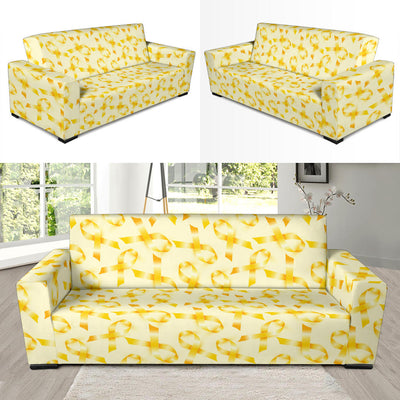 Childhood cancer Pattern Print Design 01 Sofa Slipcover