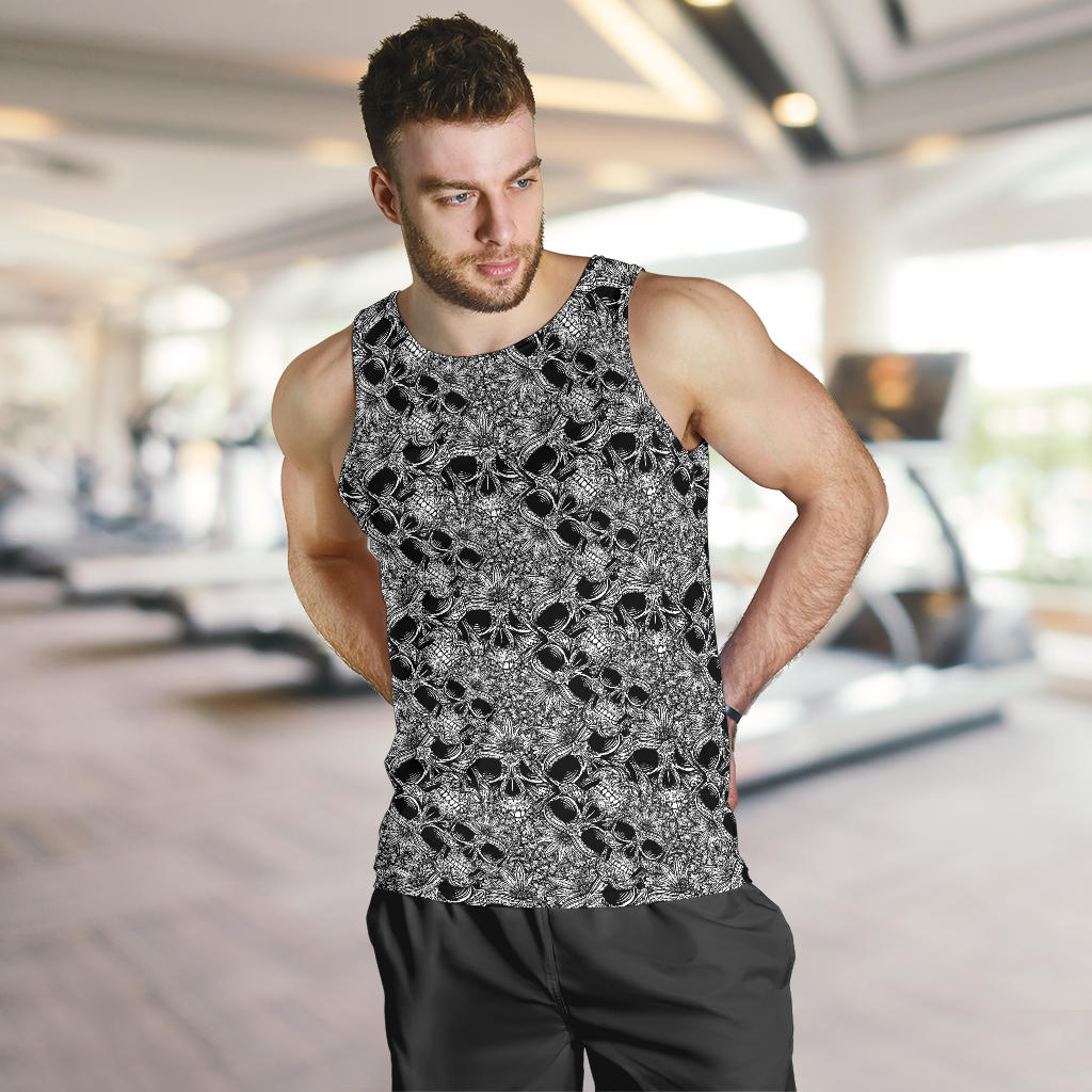 Skull Tattoo Design Print Men Tank Top