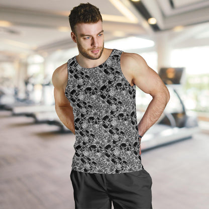 Skull Tattoo Design Print Men Tank Top