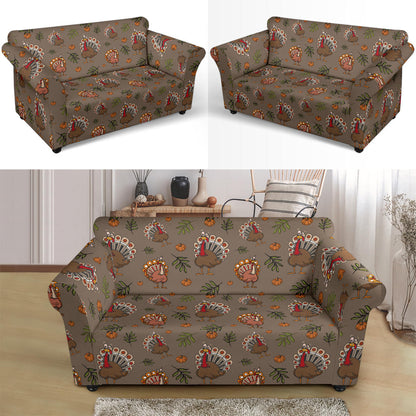 Thanksgiving Print Design LKS306 Loveseat Couch Slipcover