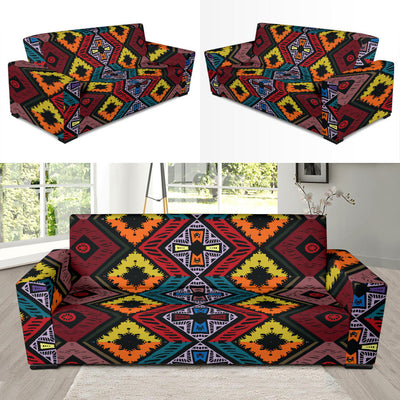 African Pattern Print Design 08 Sofa Slipcover