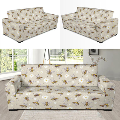 Bee Pattern Print Design 03 Sofa Slipcover