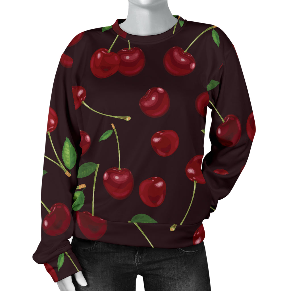 Cherry Fresh Pattern Women Long Sleeve Sweatshirt