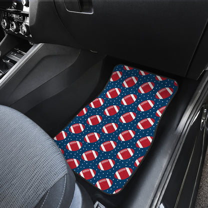 American Football Star Design Pattern Car Floor Mats Front Back