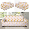 Polka Dot Gold Pink Pattern Print Design 01 Sofa Slipcover