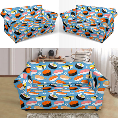 Sushi Print Design LKS304 Loveseat Couch Slipcover